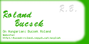 roland bucsek business card